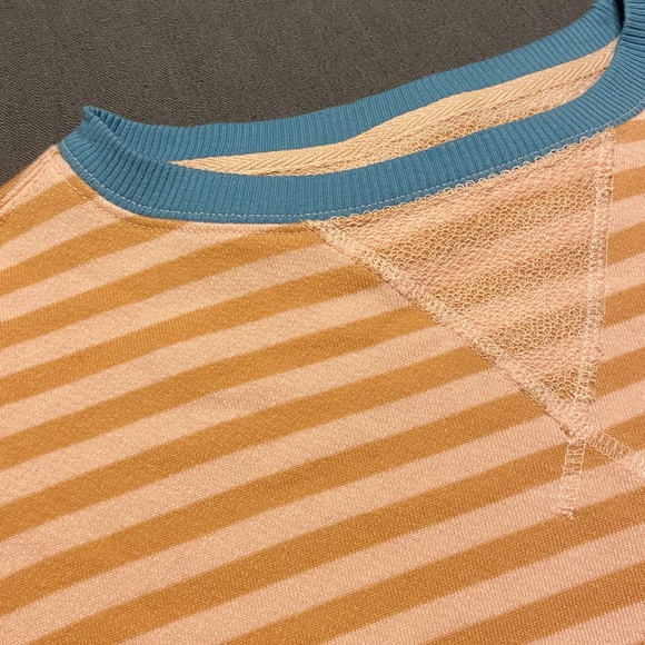 NWOT Free People Classic Striped Oversized Crewneck - Picture 8 of 11